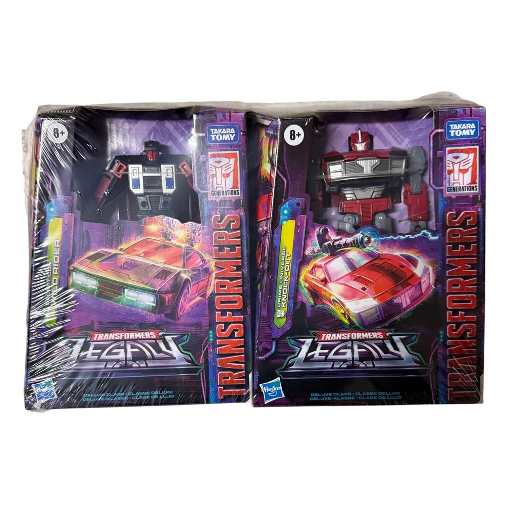 Transformers Legacy Deception Wild Rider +‎ Prime Universe Knock-Out 2-Pack Lot